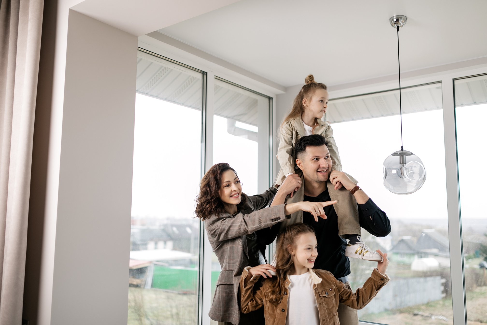 A Family in Their New House